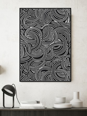 CHAMPION - 82.6 x 122.6 cm tavla i svart/vitt