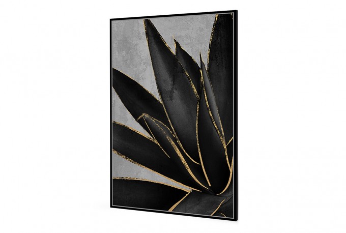 CLOSER - 82.6 x 122.6 cm tavla i svart/grått/guld