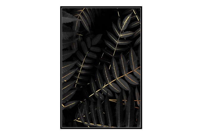 MYSTERY - 82.6 x 122.6 cm tavla i svart/guld