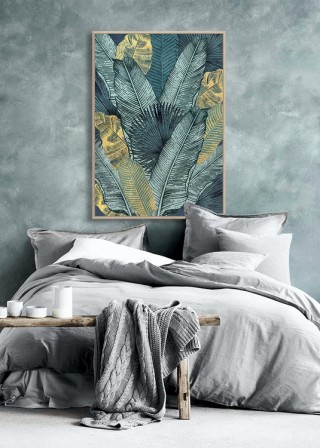 LUCKY - 82.6 x 122.6 cm tavla i turkos/guld