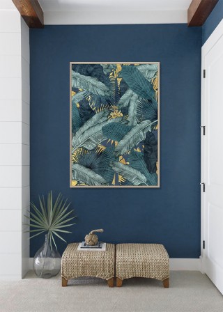 PARADISE - 82.6 x 122.6 cm tavla i turkos/guld