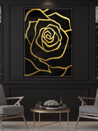 GOLDIE - 82.6 x 122.6 cm tavla i svart/guld