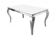 LUIS - 150X90CM MATBORD SILVER/FROSTAT GLAS