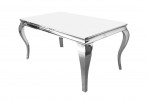 LUIS - 150X90CM MATBORD SILVER/FROSTAT GLAS