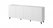 MARK - 200cm Modern Sideboard / Skänk i Vit Matt / Svart Matt
