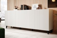 MARK - 200cm Modern Sideboard / Skänk i Vit Matt / Svart Matt
