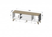 NORDIC - 160cm TV-bänk i Stilren Design