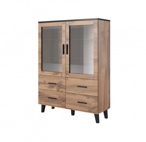 NORDIC - 160cm Vitrinskåp i Stilren Design