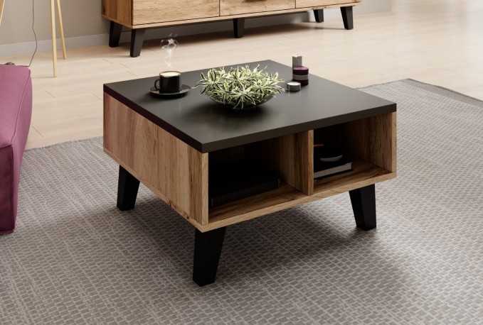 NORDIC - 60cm Soffbord i Wotanek/Svart