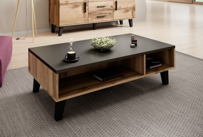 NORDIC - 110cm Soffbord i Wotanek/Svart