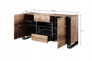 WOOD chest of drawers