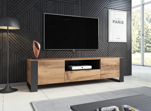 UTAH - 180CM TV-bänk i wotanek/antracit