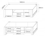 UTAH - 180CM TV-bänk i wotanek/antracit