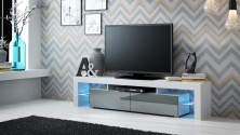 MILTON - 200cm TV-bänk högglans med LED