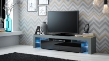 MILTON - 200cm TV-bänk högglans med LED
