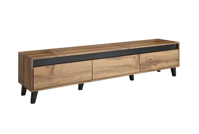 MASON - 185cm TV-bänk i wotan ek/antracit