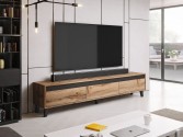 MASON - 185cm TV-bänk i wotan ek/antracit
