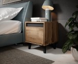 MASON - 40cm set med 2 sängbord i wotan ek/antracit