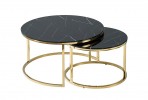 ANDY - 80 cm soffbord 2 st i guld