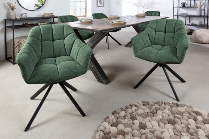 Rotating chair Papillon dark green 2