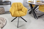 Chair Papillon mustard yellow rotatable