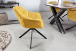 Chair Papillon mustard yellow rotatable