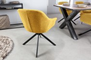 Chair Papillon mustard yellow rotatable