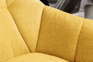 Chair Papillon mustard yellow rotatable
