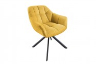 Chair Papillon mustard yellow rotatable
