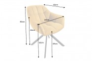 Chair Papillon mustard yellow rotatable