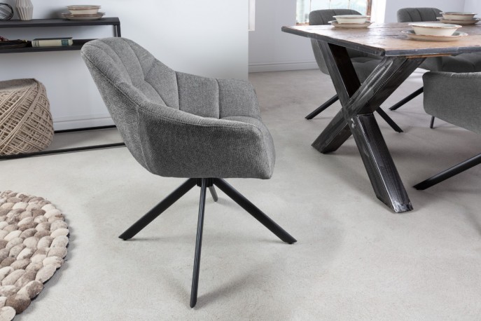 Rotating chair Papillon dark gray