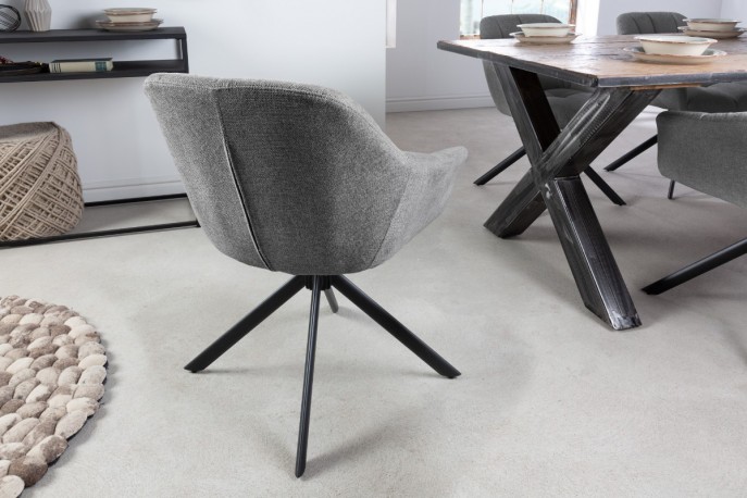 Rotating chair Papillon dark gray