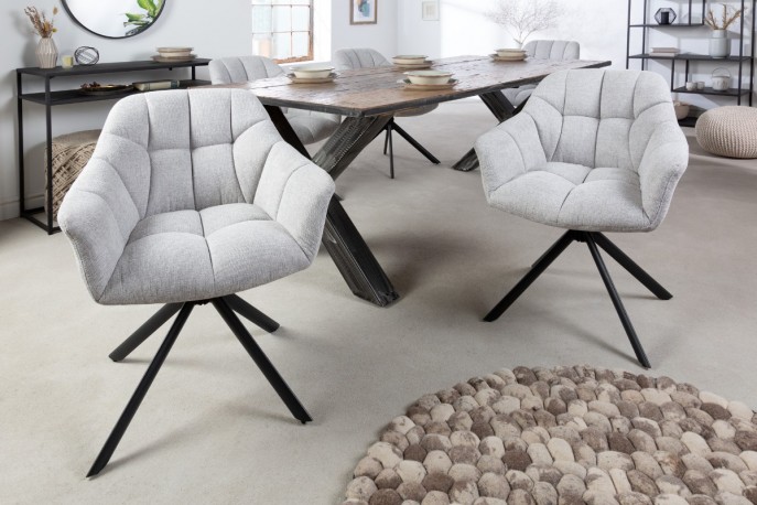 Chair Papillon light gray rotatable