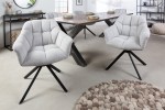 Chair Papillon light gray rotatable