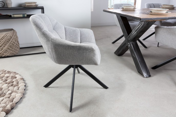 Chair Papillon light gray rotatable