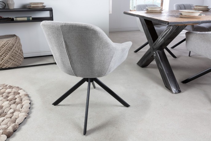 Chair Papillon light gray rotatable