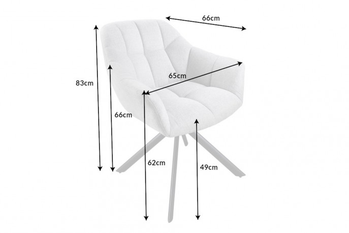 Chair Papillon light gray rotatable