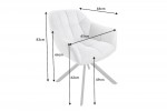 Chair Papillon light gray rotatable