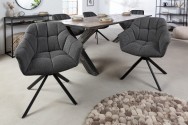 Chair Papillon anthracite rotatable