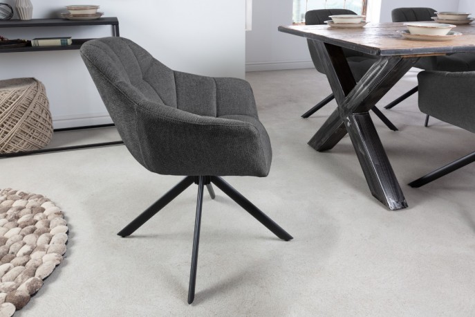Chair Papillon anthracite rotatable