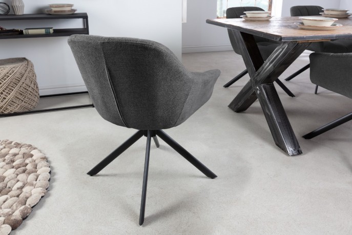 Chair Papillon anthracite rotatable