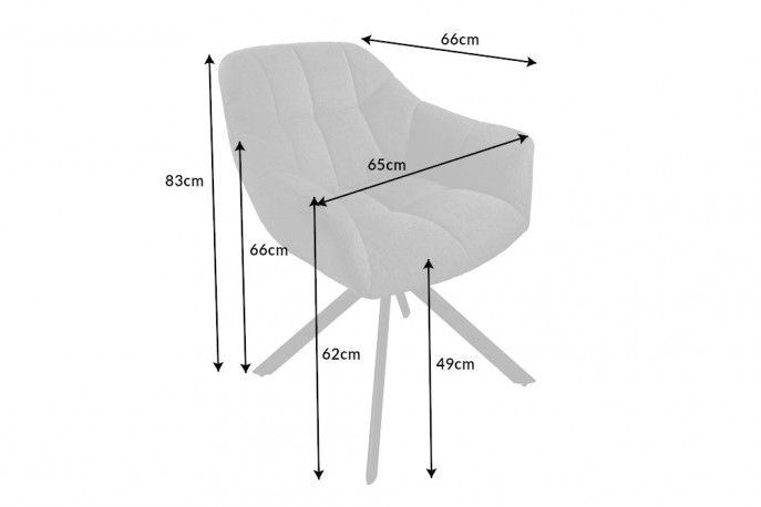 Chair Papillon anthracite rotatable
