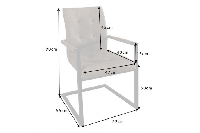 Cantilever Oxford antique taupe with armrests