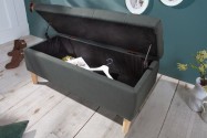 Chest bench Castle 100cm grey