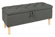 Chest bench Castle 100cm grey