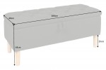 Chest bench Castle 100cm grey