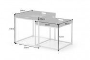 Side table Elements set of 2 black tray