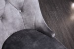 Chair modern baroque gray velvet with lion head