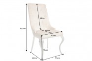 Chair modern baroque champagne velvet with lion head