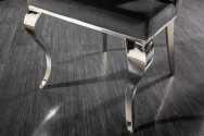 Chair modern baroque black velvet with lion head